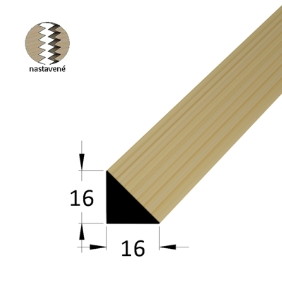 Trojúhelníková lišta - T 1616 SM /150 nast. - smrk
