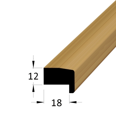 zasklívací lišta PD 1812C DB /pd (Z-4) - dub