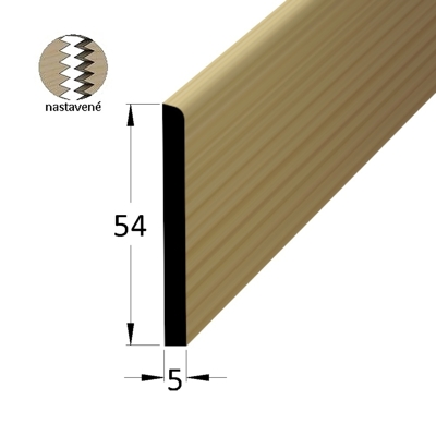 Rohová vnitřní lišta - RV 5405 SM /150 nast.  - smrk