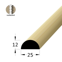 Krycí profilová lišta - KD 2512 SM /240 nast.  - smrk