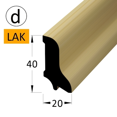 Podlahová lišta - P 4020 dBO-lak /240 (jádro BO)