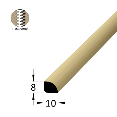 Rohová vnitřní lišta - RV 1008 SM /150 nast. - smrk