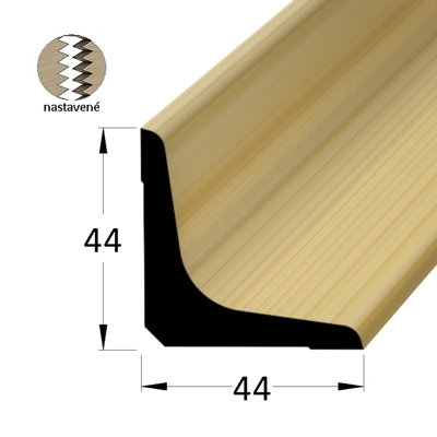 Rohová vnitřní lišta - RVU 4444 SM /150 nast. - smrk