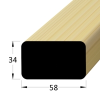 Dřevěný lavičkový profil - LA 5834 SM /160