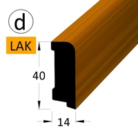 Podlahová lišta - P 4014 dMerbau-lak /240 (jádro BO)