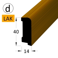 Podlahová lišta - P 4014 dTeak-lak /240 (jádro BO) -teak